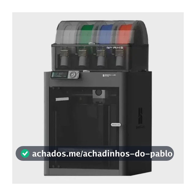 Impressora 3D Bambu Lab P1S combo Ams