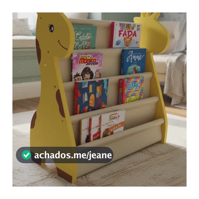 Estante Livros Infantil Em Madeira Girafa Montessori