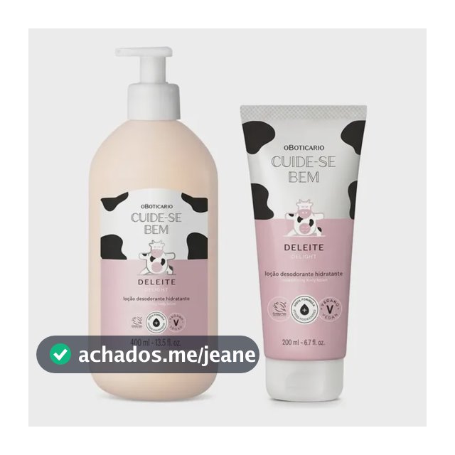 Combo Cuide-se Bem Deleite: Loção 400ml + Loção 200ml