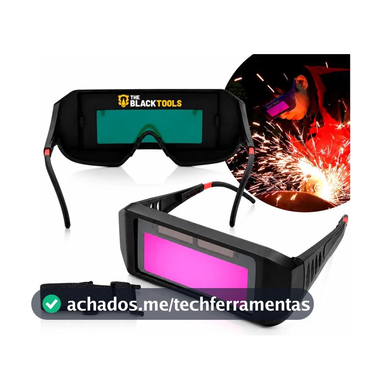 Óculos De Solda Para Soldador C/ Escurecimento Automático Preto BTO1000 The Black Tools