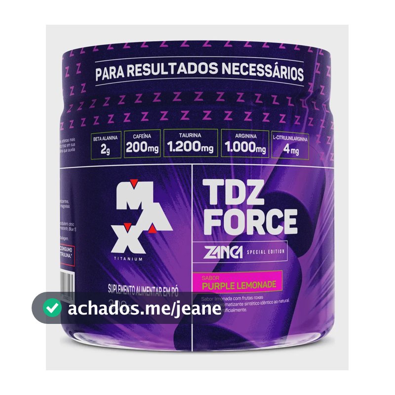 Pré Treino Tdz Force Gabriel Zancanelli 300g Purple Lemonade