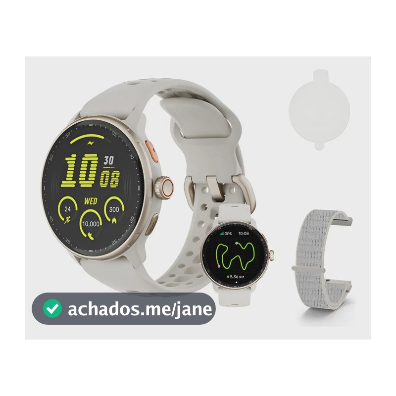Relógio Inteligente Gps Smartwatch Amoled 3atm Sport Gps Caixa Cinza