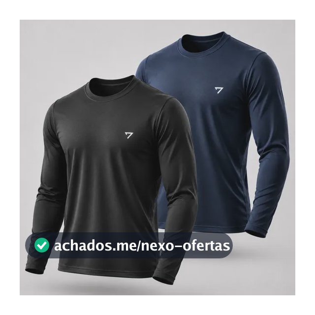 Kit 2 Camisetas Térmicas Segunda Pele Camisa Uv50
