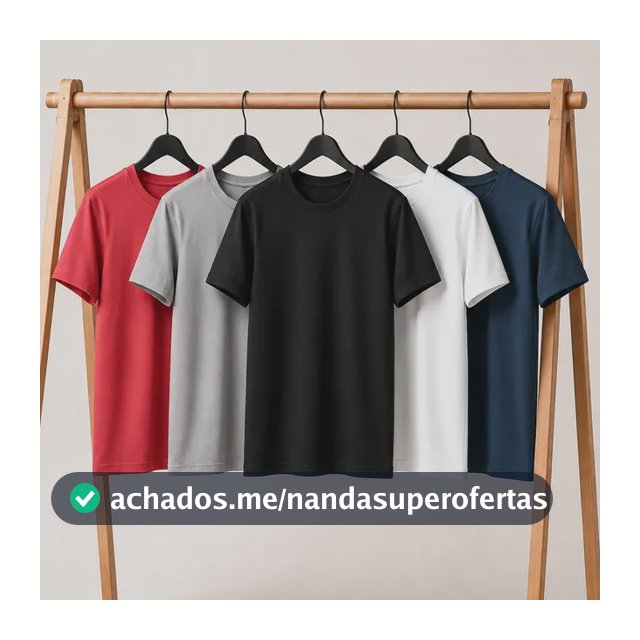 Kit 5 Camiseta Manga Curta Masculina By Zaroc