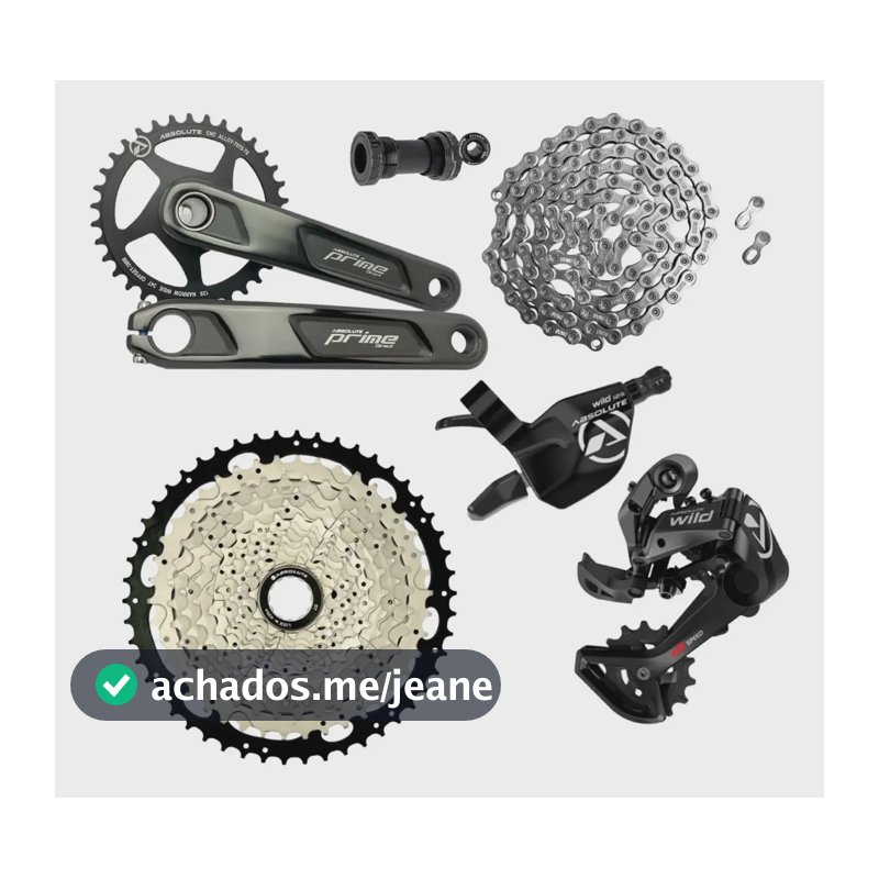 Kit Relação MTB Absolute 12V Cassete Corrente Pedivela Prime