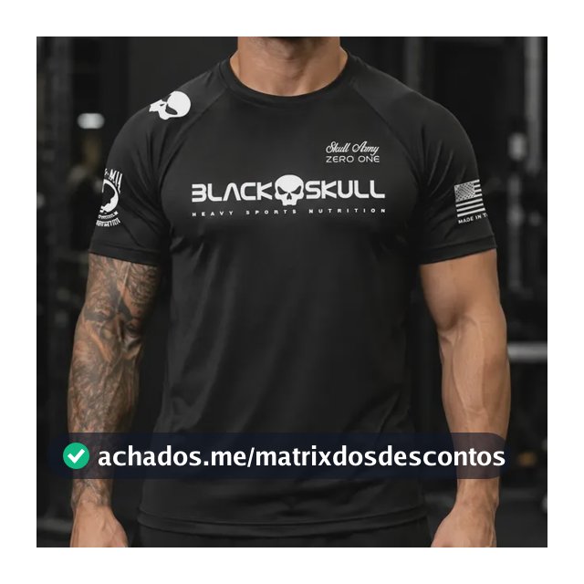 Camiseta Black Skull Dry Fit Soldado Bope Preta Original