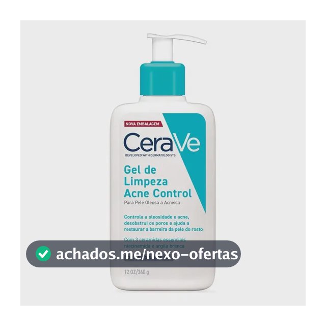Gel De Limpeza Acne Control Para Pele Oleosa 340g Cerave Oleosa Dia/noite