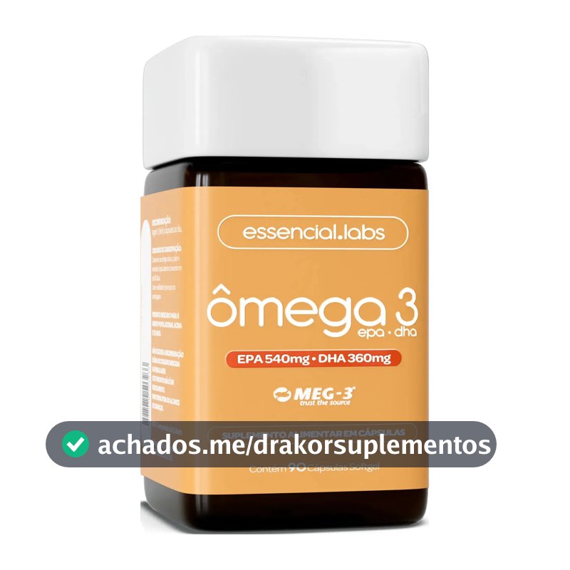 ÔMEGA 3 EPA DHA 1000mg com Selo MEG-3® - 90 Cápsulas Softgel - 100% Puro com Tecnologia Avançada e Alta Biodisponibilidade