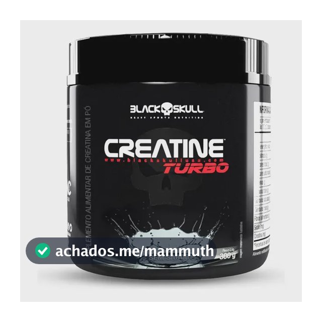 Creatina Black Skull Turbo Em Pó Sem Sabor X 300g