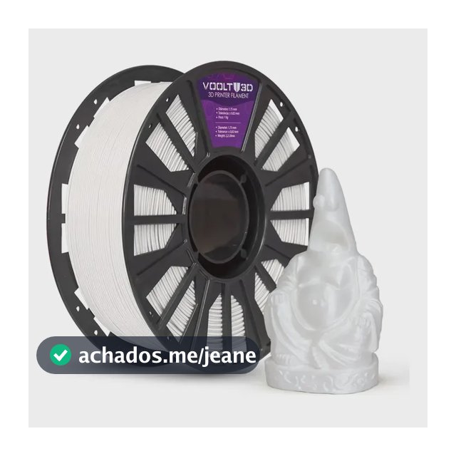 Filamento Pla Branco Off White Gelo Velvet 1Kg Imprimir Peças Decorativas Em 3D