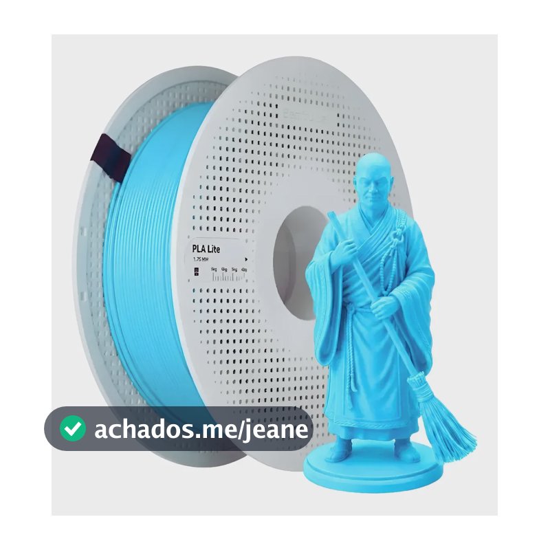 Filamento Bambu Lab Pla Lite 1kg (refil) - Alta Qualidade Azul Celeste