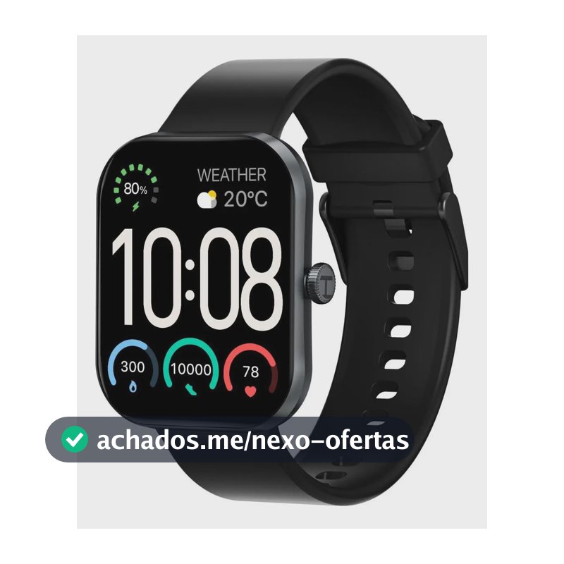 Relógio Digital S6 H A Y L O U Watch S6 Tela Hd 2.01 Preto