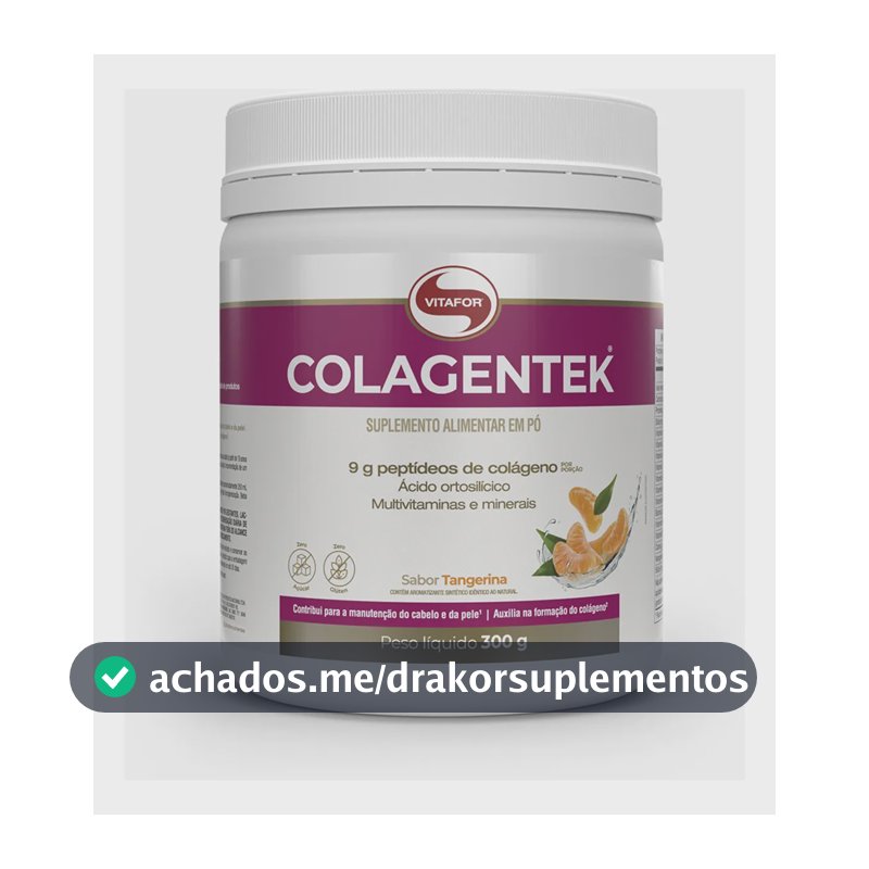 Suplemento alimentar Colagentek Tangerina 300g Vitafor