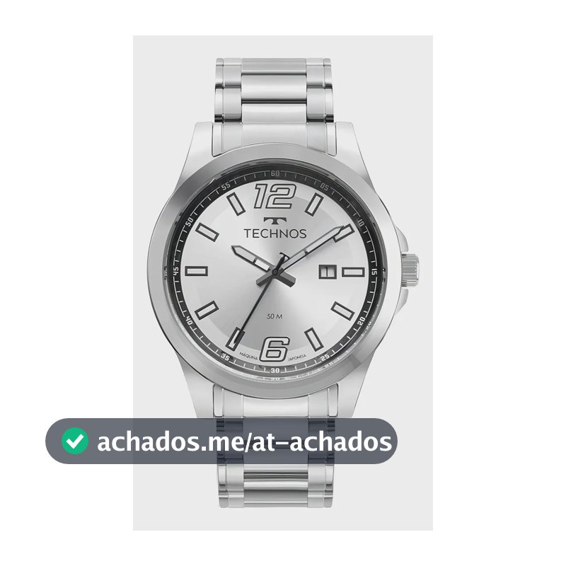 Relógio Technos Masculino Racer Basico Prata - 2115twv/1k