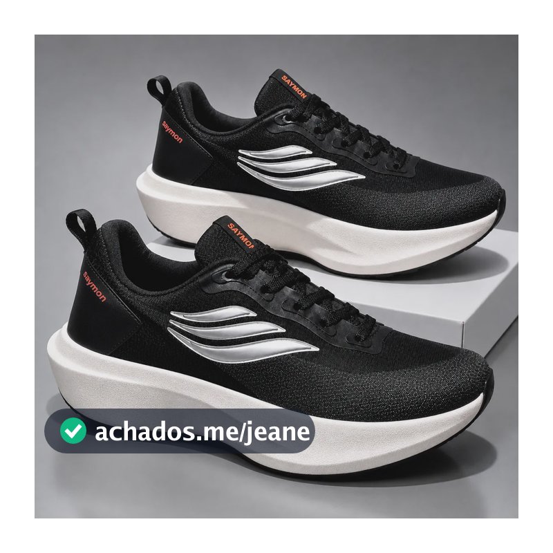 Tênis Masculino Feminino Academia Corrida Leve New Estiloso Preto Fênix 41 Br