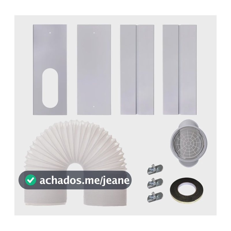 Kit Duto Régua E Adaptador De Janela 150mm Ar Portátil