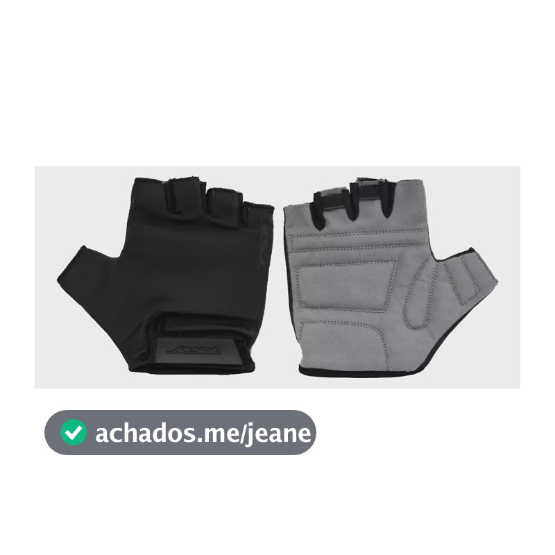 Luva Ciclismo Academia Tsw Confortável Dedo Curto Cor Preto Tamanho P