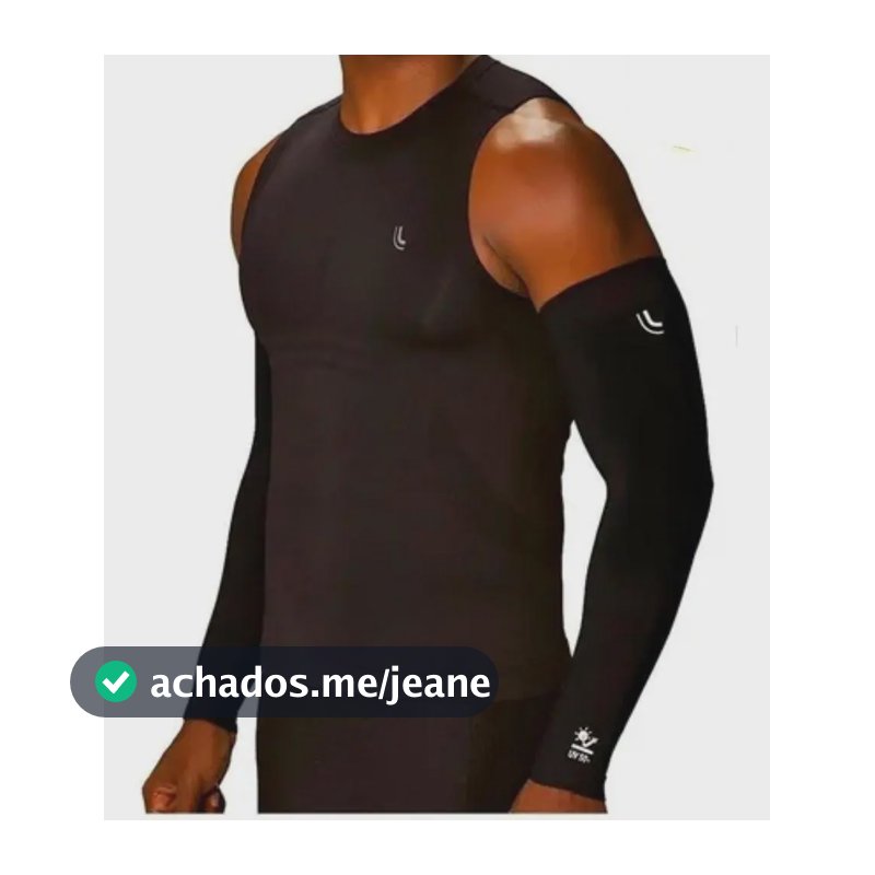 Manguito Lupo Proteção Solar Uv 50+ Vôlei Ciclismo Cor Preto Tamanho M