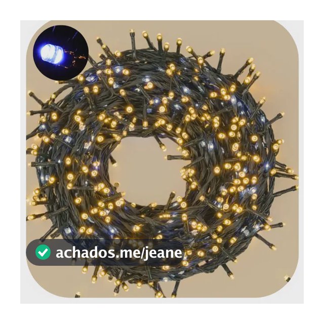 Cordão Led Com Strobo 1000 Leds 90 Metros Prova D'água Natal