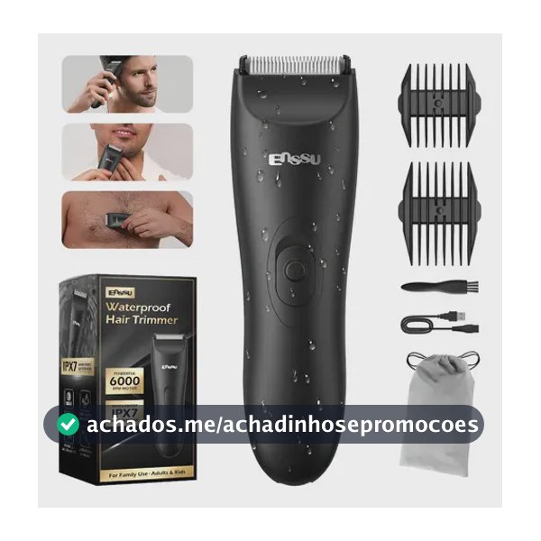 Enssu Aparador De Pelos Corporais Para Homens Cor Preto