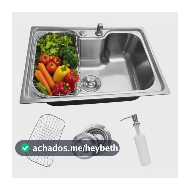 Pia Cuba Cozinha Gourmet Aço Inox 60x42 Com Acessórios Prateado