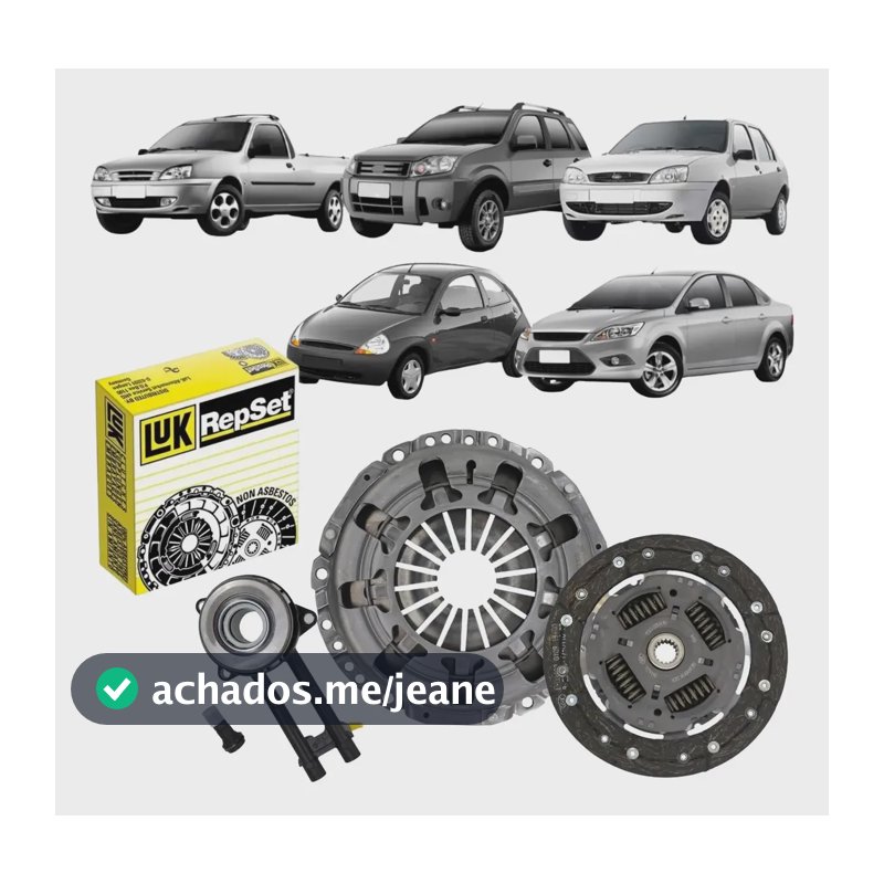 Kit Embreagem + Atuador Original Luk - Ford Fiesta / Ecosport / Ka / Focus - Motores 1.0 1.6 8v Zetec Rocam E Endura