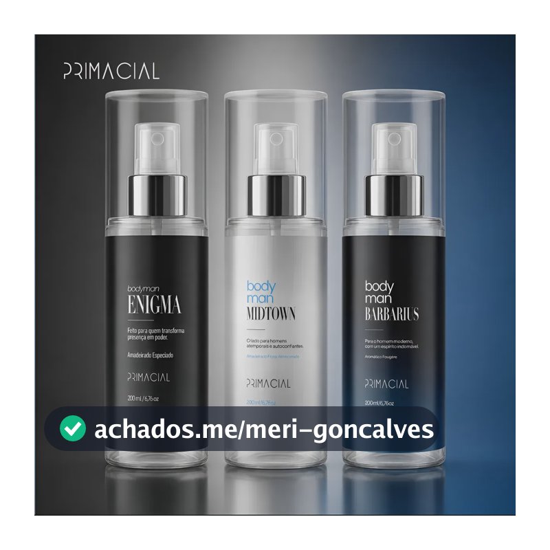 Kit Body Splash Masculino Barbarius + Enigma + Midtown 200ml