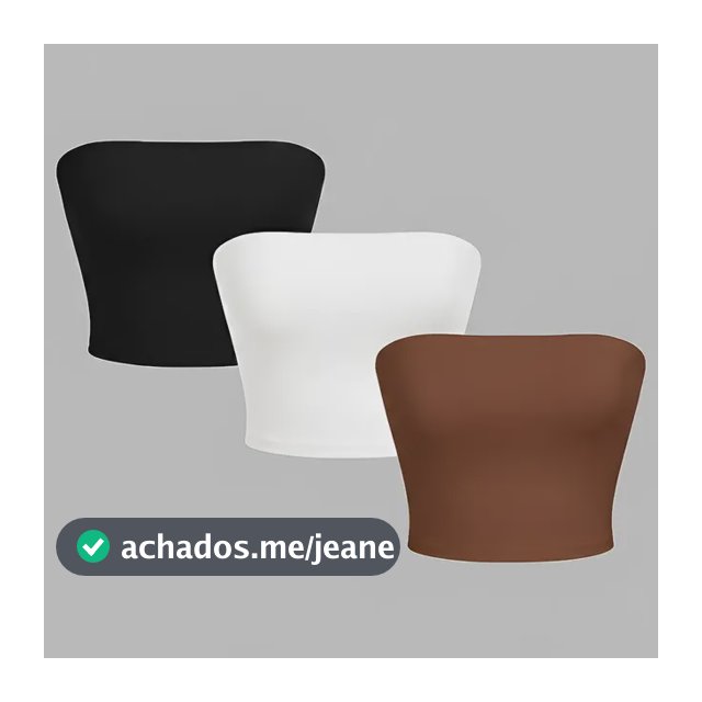 Kit 3 Tube Top Forro Faixa Feminino Cropped Tomara Que Caia