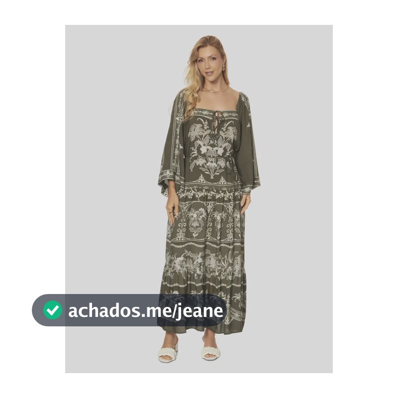 Vestido Longo Lais E Farm Lais_vd Nori Florido G