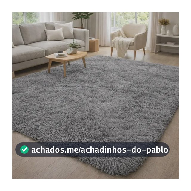 Tapete Sala 3,00x2,00 Grande Felpudo Peludo Macio Luxo Cores