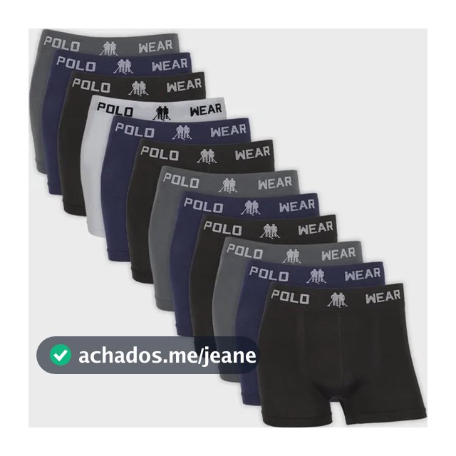 Kit 12 Cuecas Boxer Polo Wear Microfibra Sem Costura Atacado