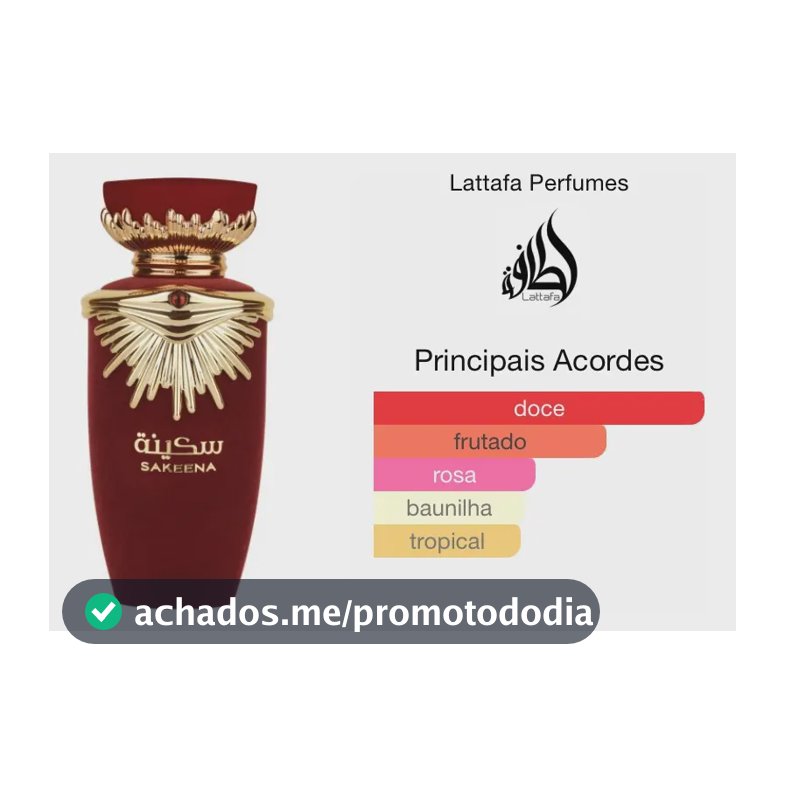 Perfume Sakeena Lattafa Edp Feminino 100ml Original