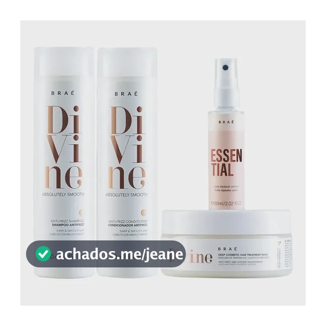 Divine Shampoo + Condicionador + Másc + Mini Essential 200 g- Braé