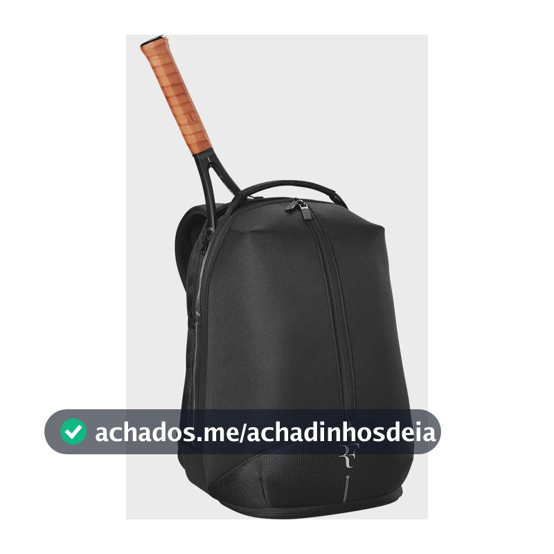 Mochila de tênis preta Wilson Federer Dna