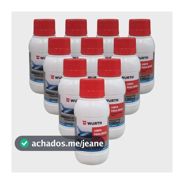 Kit 10 Unidades - Wurth Limpa Parabrisa 100ml