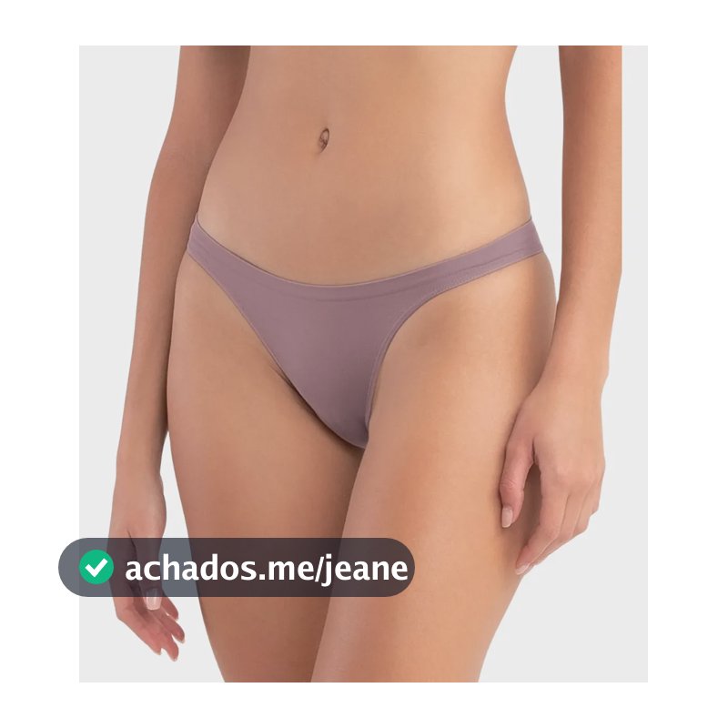 Calcinha Tanga Sem Costura Feminina Poliamida Anatomica She Rosa Queimado Liso M
