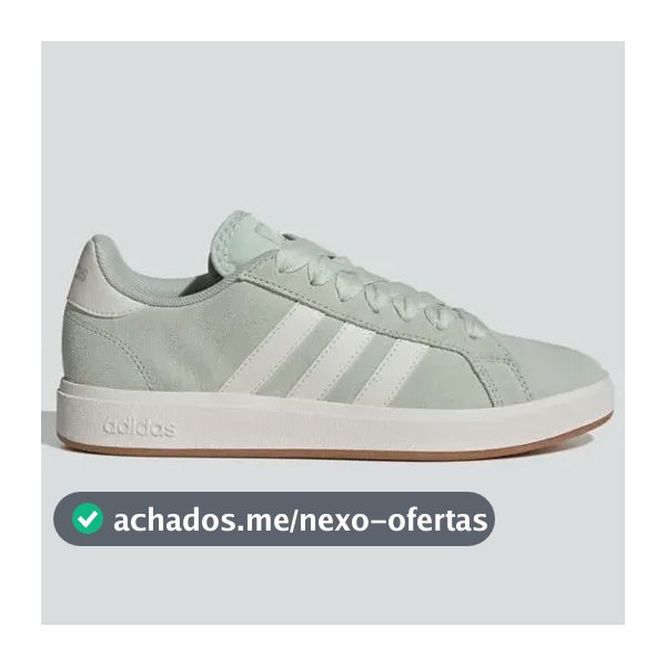 Tênis Feminino Grand Court Base 00s adidas Lingrn/cwhite/gum10 Liso 35 Br