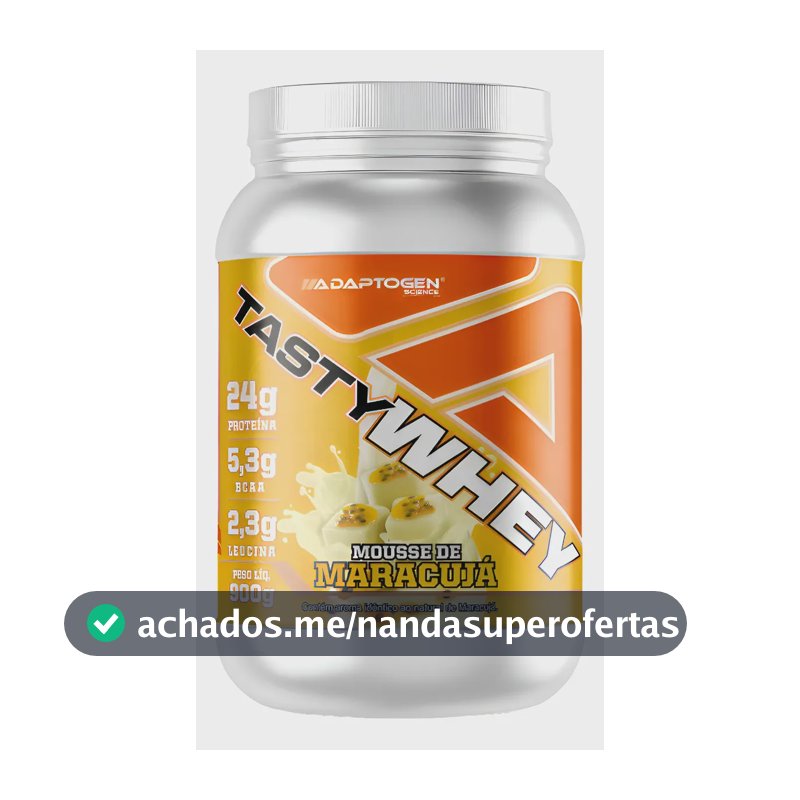 Suplemento Tasty Whey 3w Gourmet Whey Protein Adaptogen 900g Mousse De Maracujá