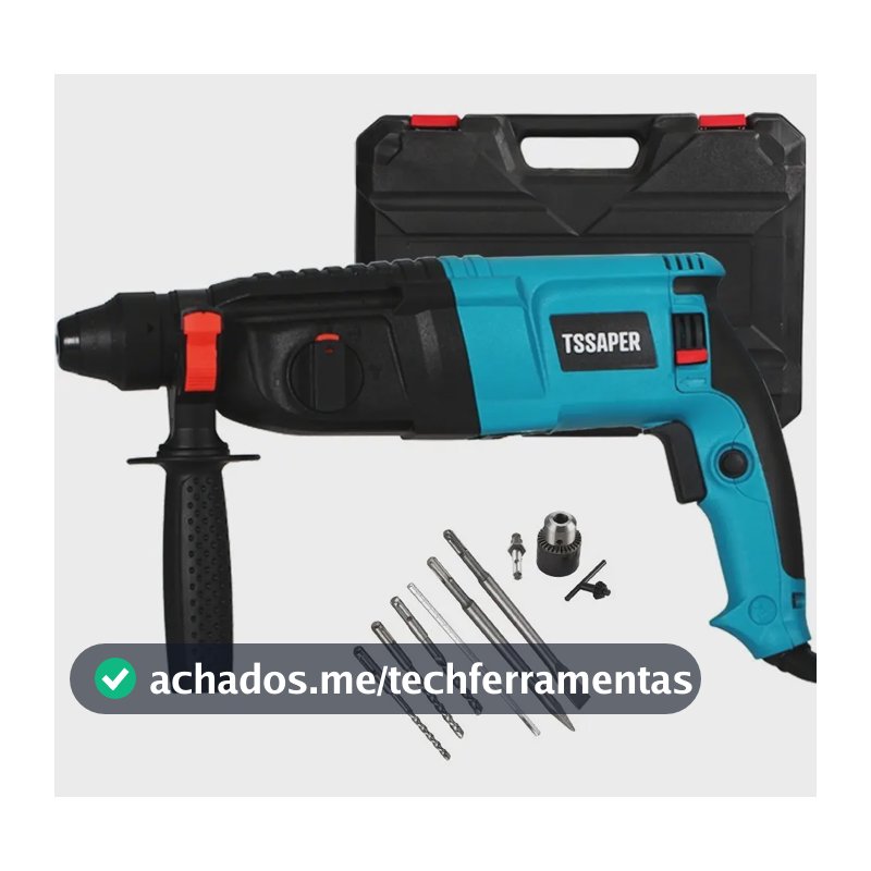 Martelete Perfurador Rompedor 4j Sds Plus 960w Profissional maleta e acessórios - Tssaper TMA4J