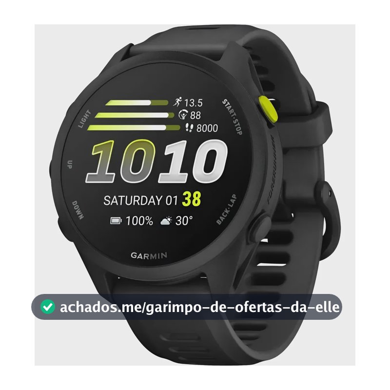 Relogio Garmin Forerunner 70 42mm Preto Gps Monitor Cardíaco Preto