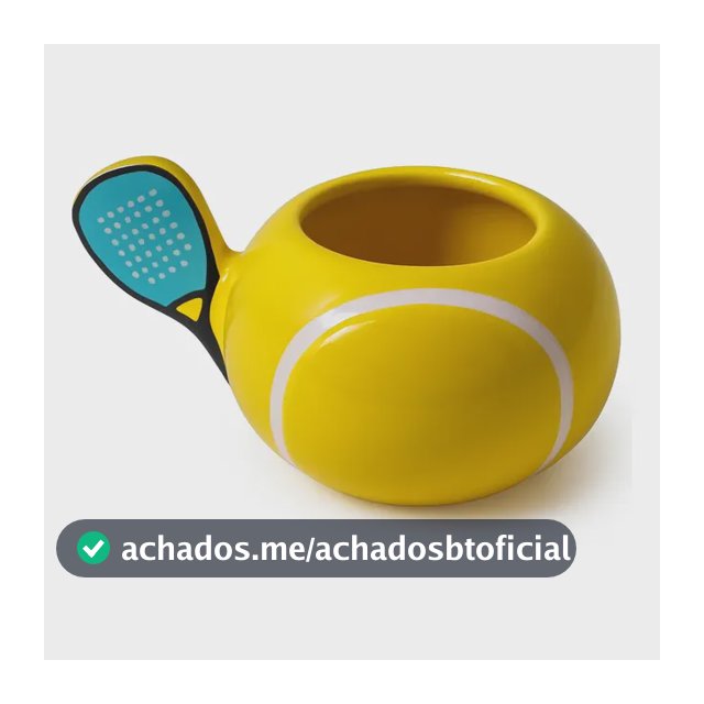 Caneca 3d Beach Tennis Amarelo Esporte Cerâmica Divertida Amarelo Beach Tennis