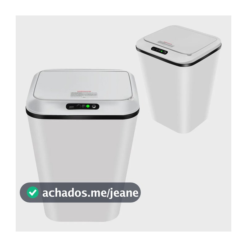 Lixeira Automatica Inteligente 16 L Com Sensor Touch Cozinha Cor Branco
