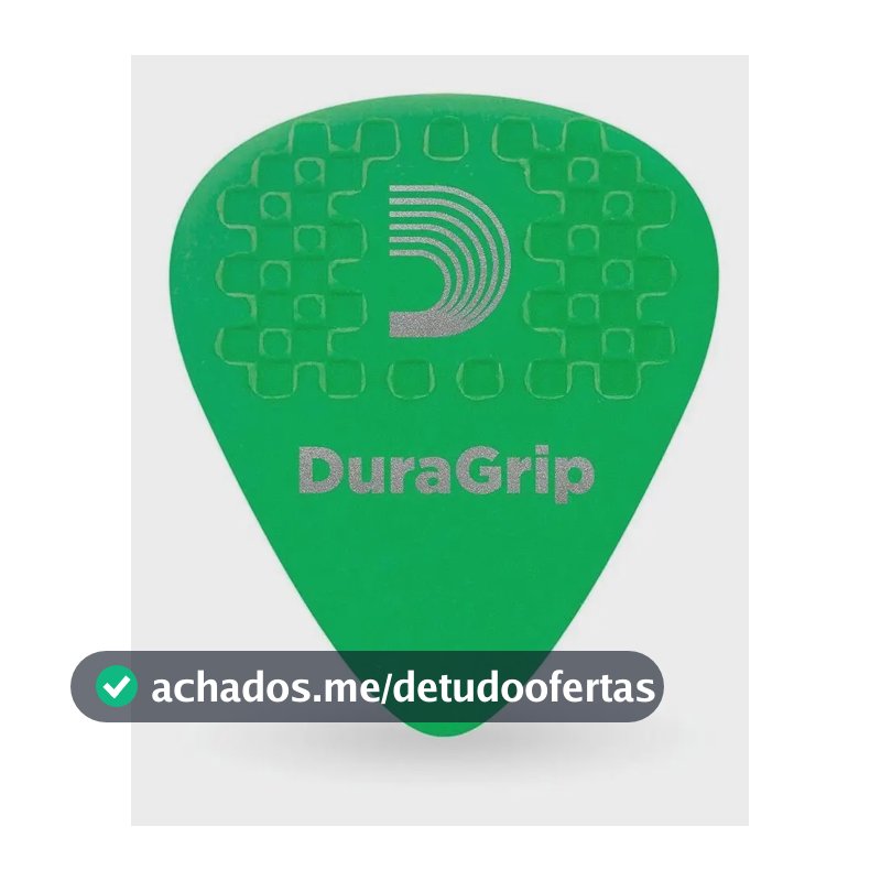 Palheta Para Guitarra 0.85 Mm DAddario Duragrip 7DGN4-25 Verde
