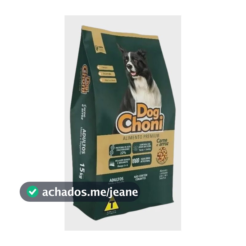 Ração Para Cães Adultos Dog Choni Sabor Carne E Arroz 10 Kg