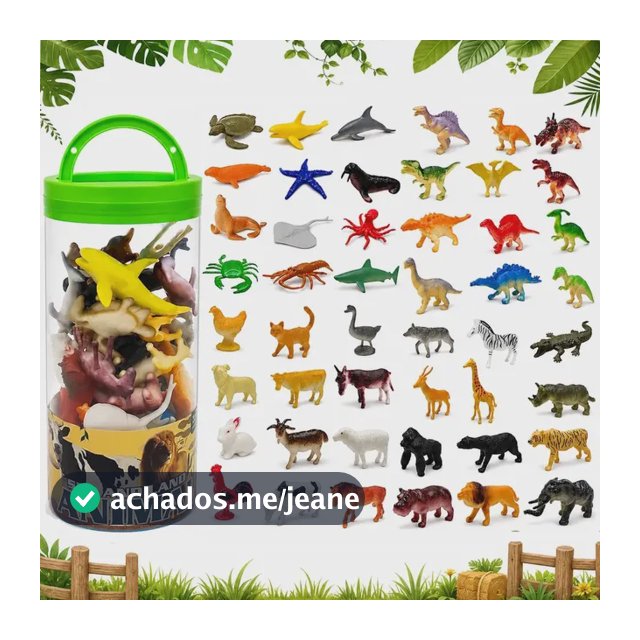 Pote De Bichos 48 Animais Brinquedo Animal Planet Original