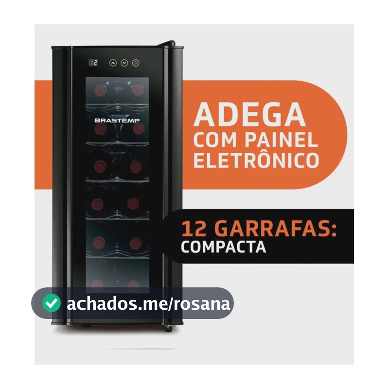 Adega De Vinhos Brastemp Para 12 Garrafas Com Painel Touch BZC12BE Preto