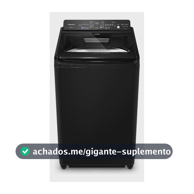 Maquina De Lavar Panasonic 19kg Preta Na-f190g1b Preto