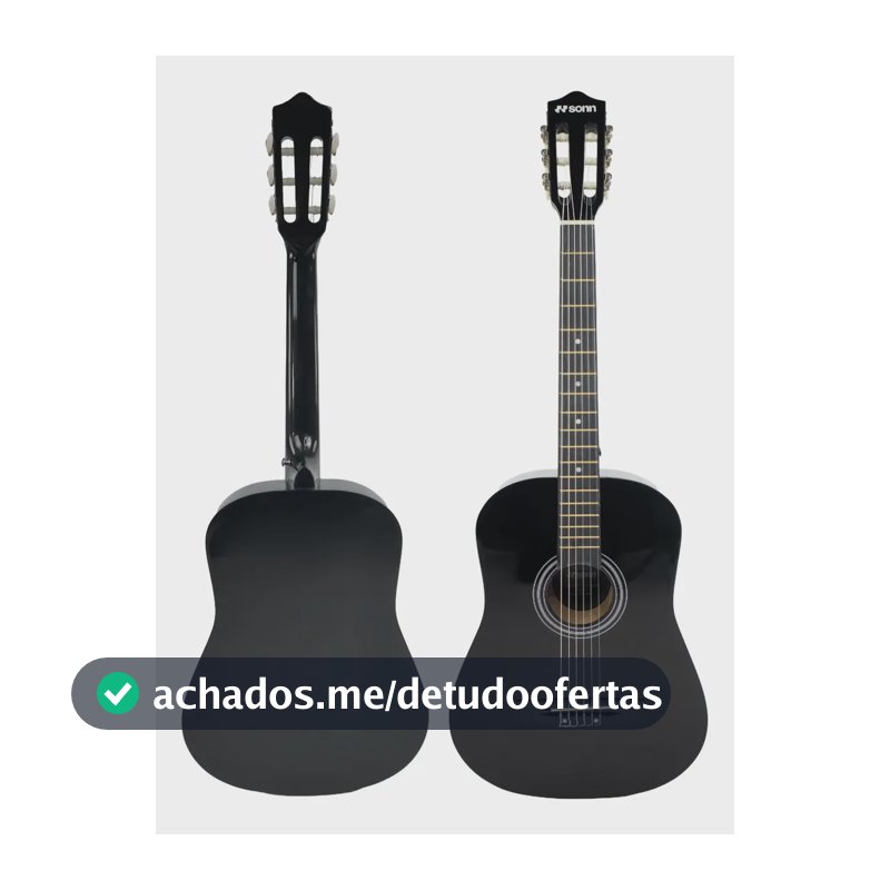 Violão Acústico Sonn Sng-38c-bk/nt Cordas Nylon Estudante Preto Destro