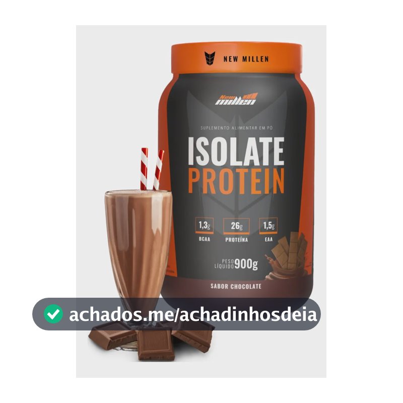 Proteína bovina isolada New Millen Whey Zero Isolate em pó sabor Chocolate x 900g