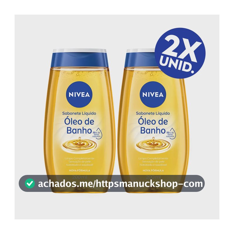 NIVEA KIT Sabonete Líquido Óleo de Banho 200ml - 2 Unidades
